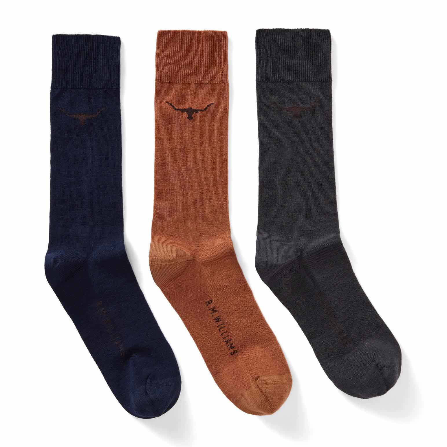 R.M. Williams Longhorn Socks - 3 Pack